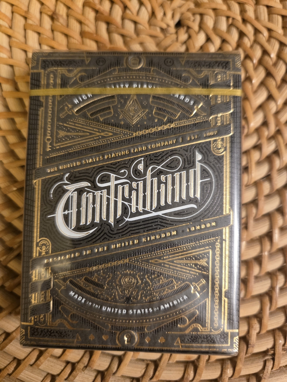 C01 ​New Sealed theory11 Contraband Playing Cards Premium Gold Foil Deck Magic